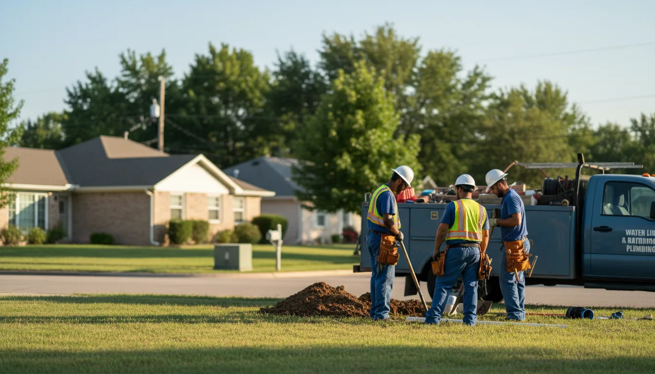 Residential water line and bathroom plumbing service in Fielding, UT